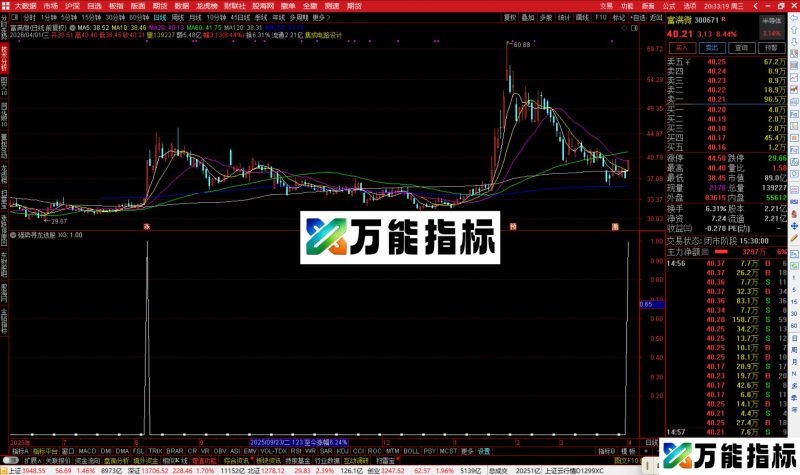 通达信强势寻龙选股指标公式副图源码-万能指标公式