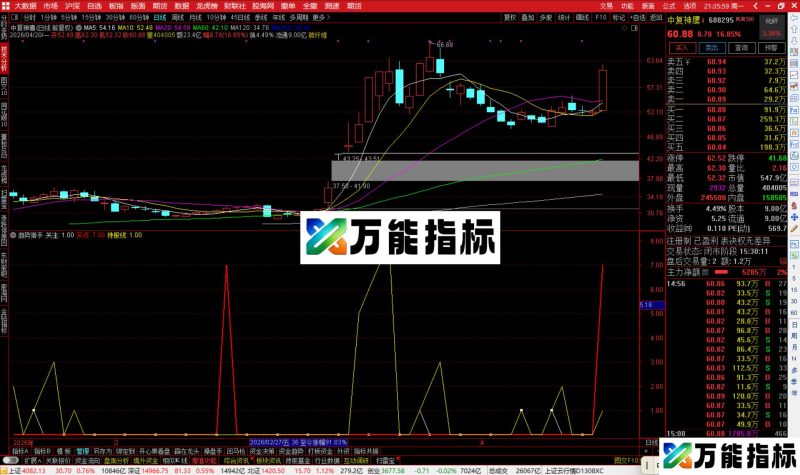 通达信趋势猎手指标公式源码副图-万能指标公式