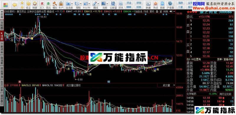 同花顺王琳多空趋势主图源码 EA-万能指标公式