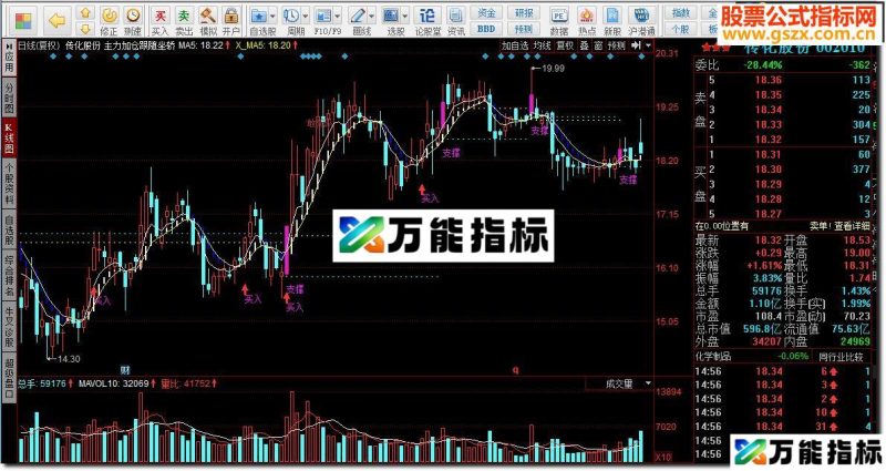 同花顺主力加仓跟随坐轿源码 EA-万能指标公式