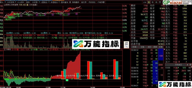 大智慧主力筹码 大智慧分时副图指标 贴图 EA-万能指标公式