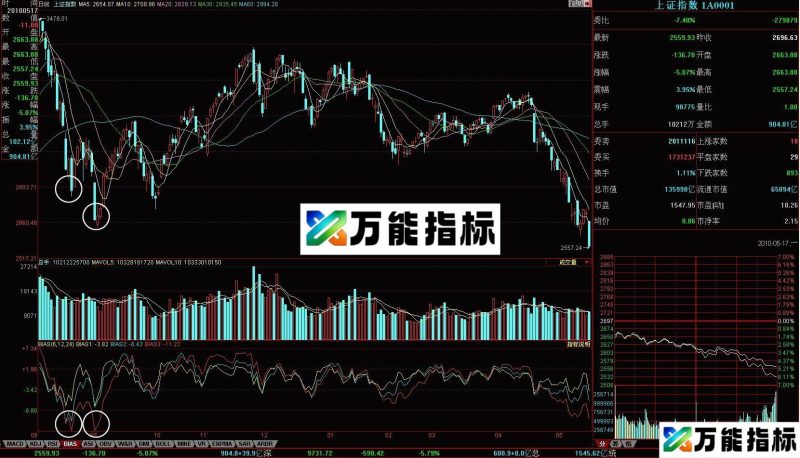 bias乖离率抄底-(系统自带公式抄底技巧,几乎100%。心得) EA-万能指标公式