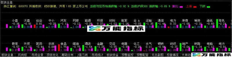 板块全息－－自定义指数版（一发千钧作品 副图 源码 公式文件 贴图和说明） EA-万能指标公式