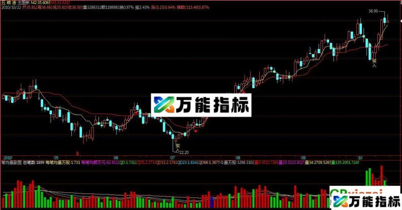 笔均量副图(加一个预警公式) EA-万能指标公式