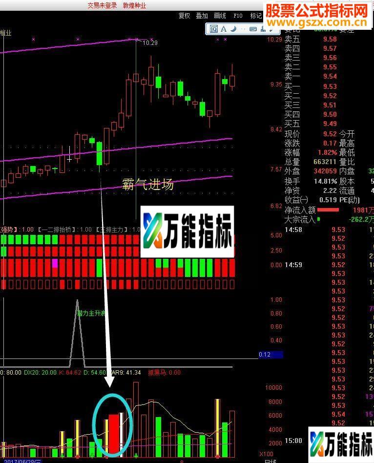 通达信★★★黑马主升浪/抓补涨行情(指标副图源码）送上【实战精品】
