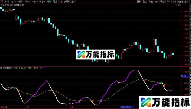 通达信RSI+MA指标公式源码 EA-万能指标公式