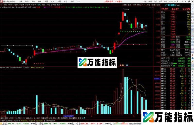 通达信火眼金睛主图指标公式源码 EA-万能指标公式