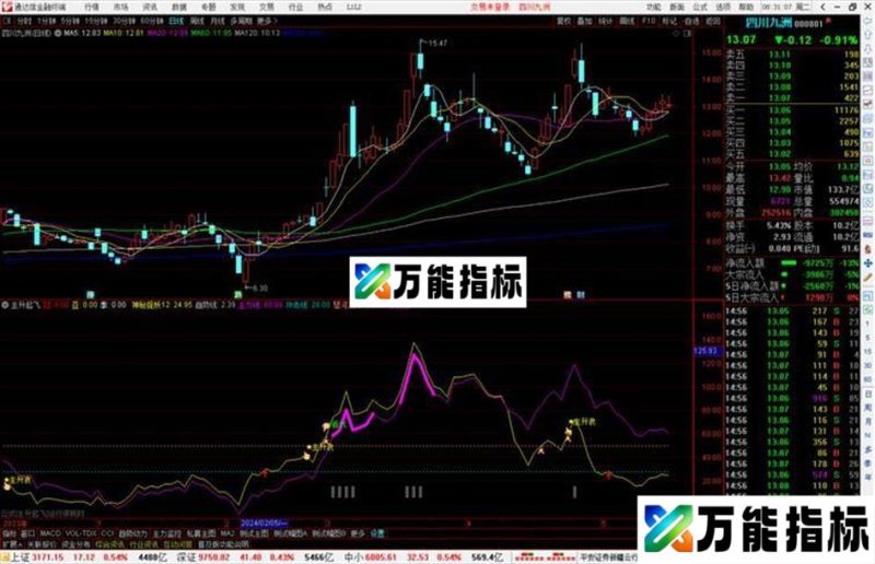 通达信主升起飞指标公式源码副图 EA-万能指标公式
