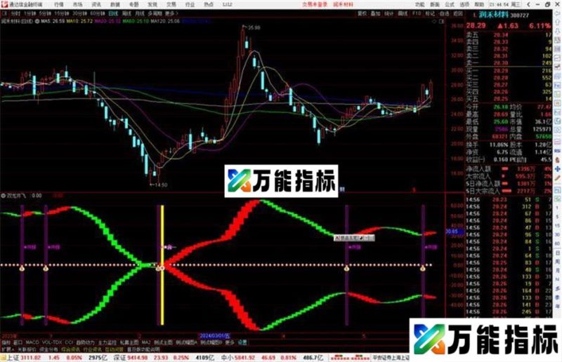 通达信双龙齐飞指标公式源码副图 EA-万能指标公式