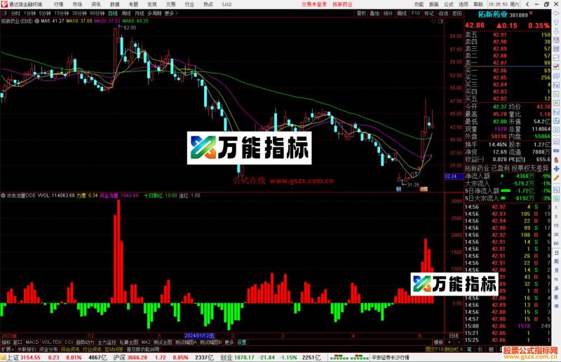 通达信攻击流量DDE指标公式源码副图-万能指标公式