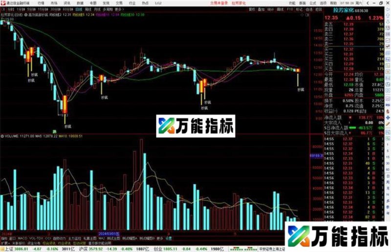 通达信高效底部抄底主图指标公式源码 EA-万能指标公式