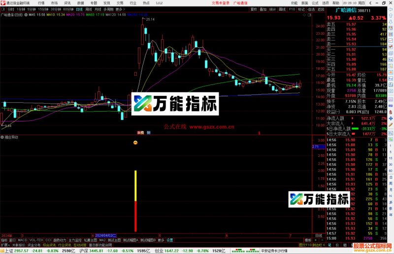 通达信强庄异动指标公式源码副图-万能指标公式
