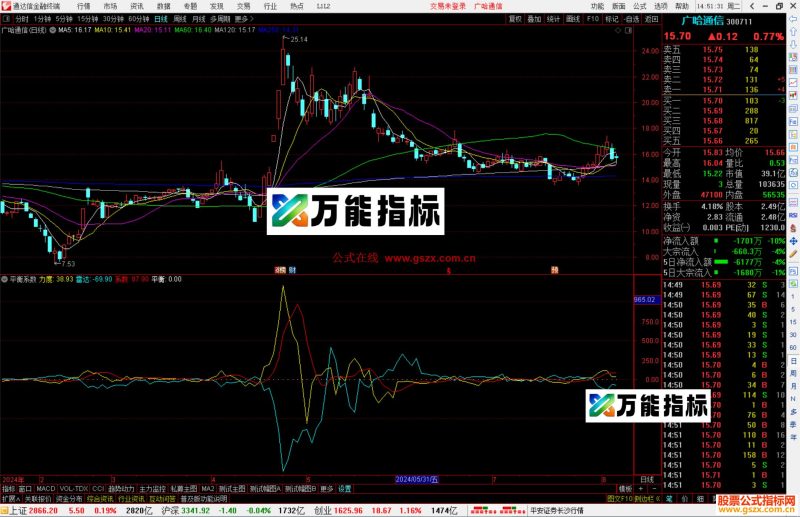 通达信平衡系数指标公式源码副图-万能指标公式