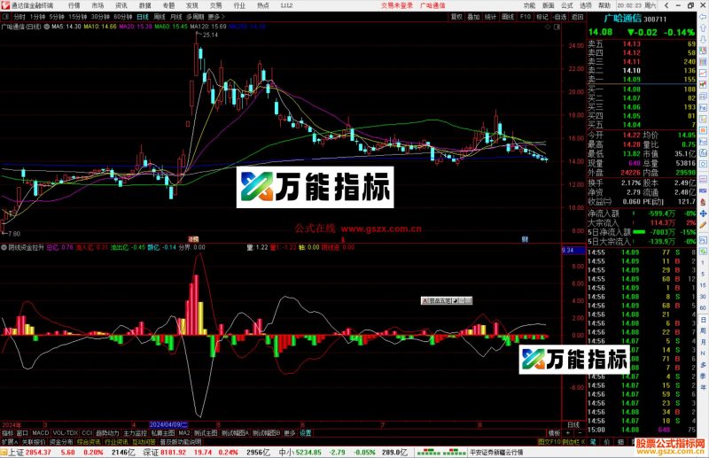 通达信阴线资金拉升指标公式源码副图-万能指标公式