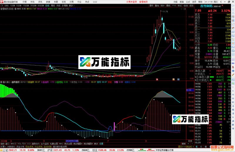 通达信看大做小指标公式源码副图-万能指标公式
