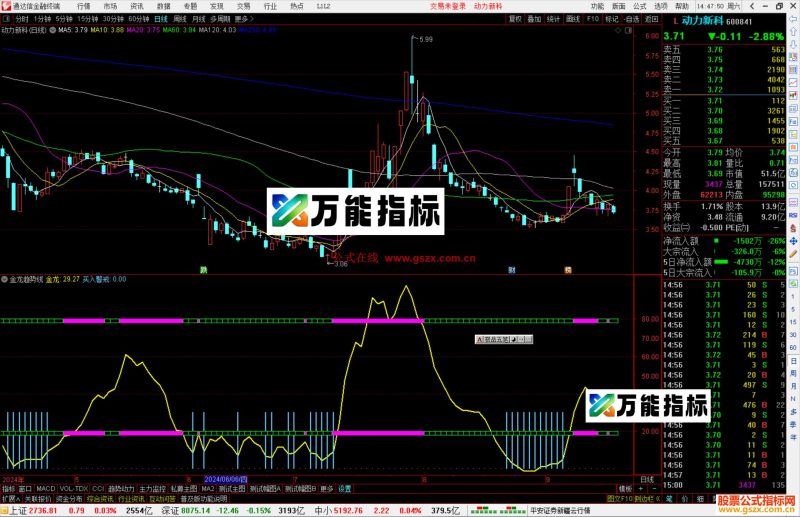通达信金龙趋势线指标公式源码-万能指标公式