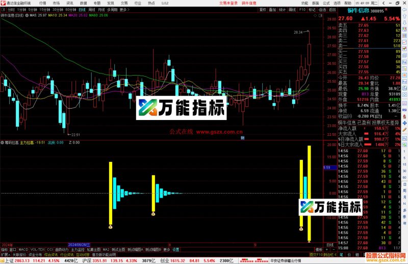 通达信筹码拉高指标公式源码副图-万能指标公式