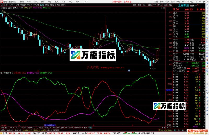 通达信只吃鱼身核心指标公式源码副图-万能指标公式