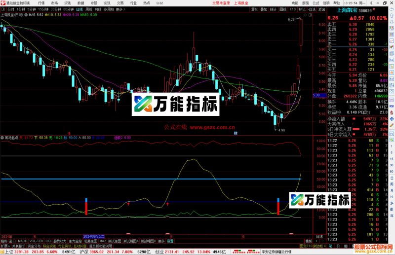 通达信黑马起点指标公式源码副图-万能指标公式