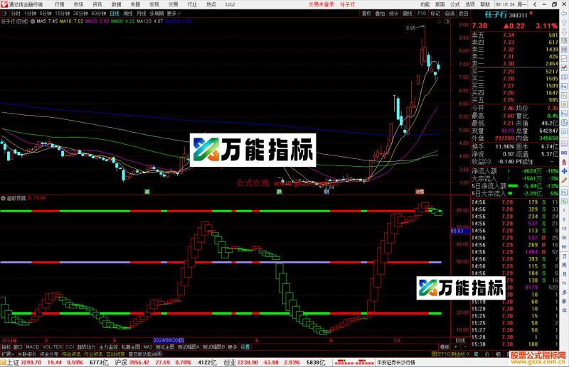 通达信超级顶底指标公式源码副图-万能指标公式