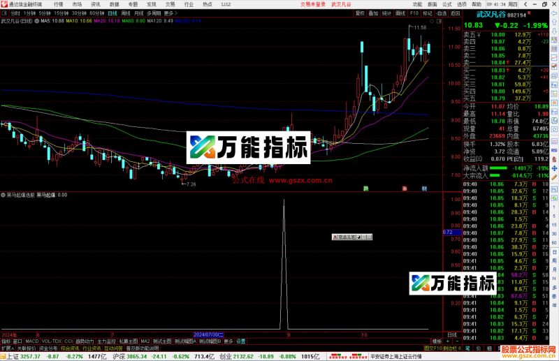通达信黑马起爆选股指标公式源码副图-万能指标公式