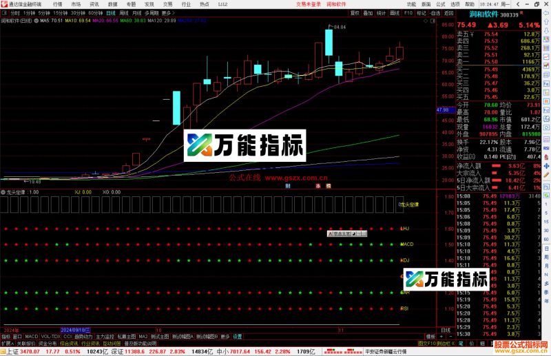 通达信龙头定律指标公式源码副图-万能指标公式