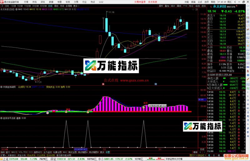 通达信追涨信号选股公式副图源码-万能指标公式