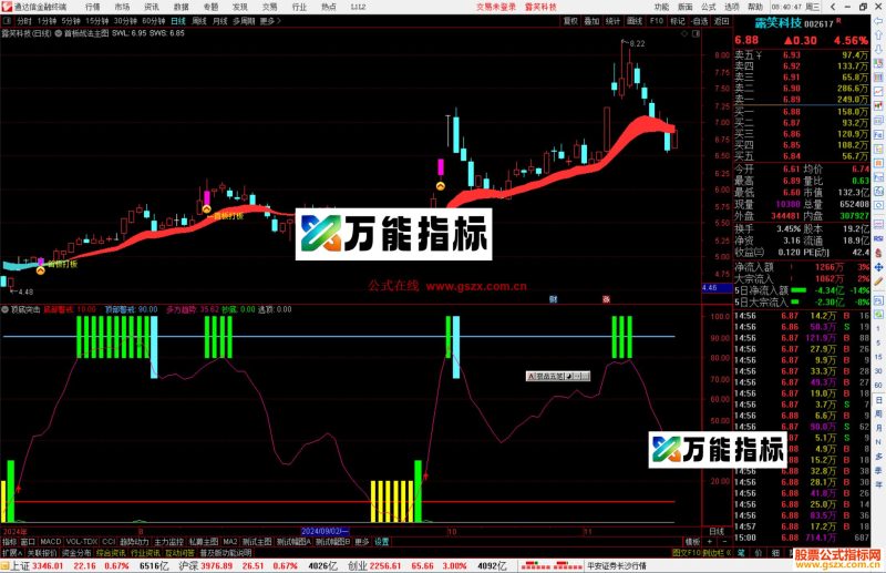 通达信顶底突击指标公式源码副图-万能指标公式