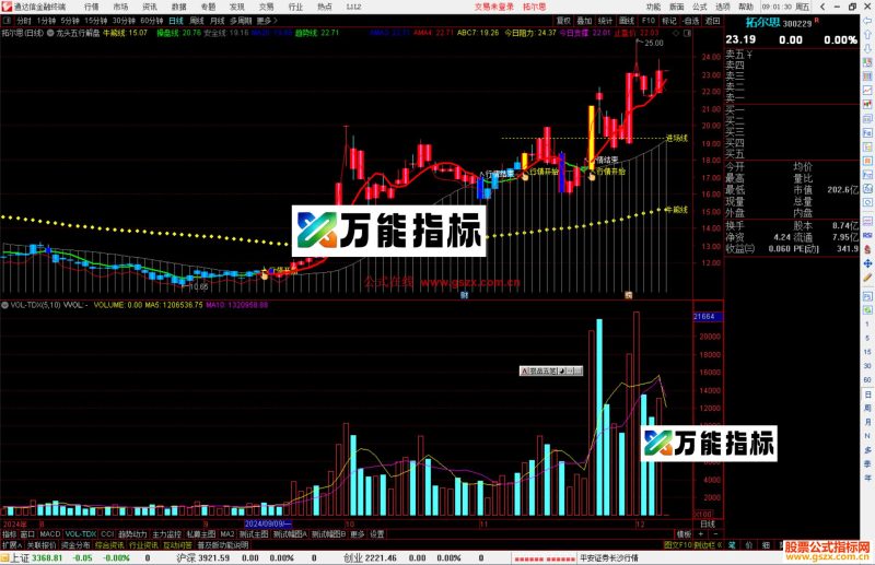 通达信龙头五行解盘主图指标公式源码主图-万能指标公式