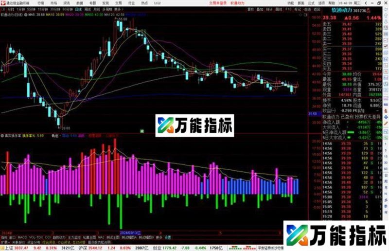 通达信真实换手率指标公式源码副图 EA-万能指标公式