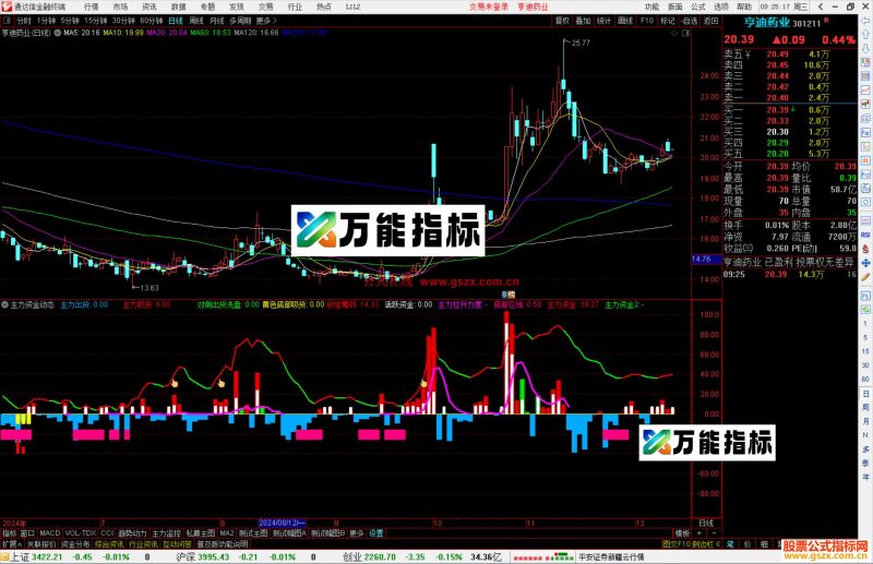通达信主力资金动态指标公式源码副图-万能指标公式