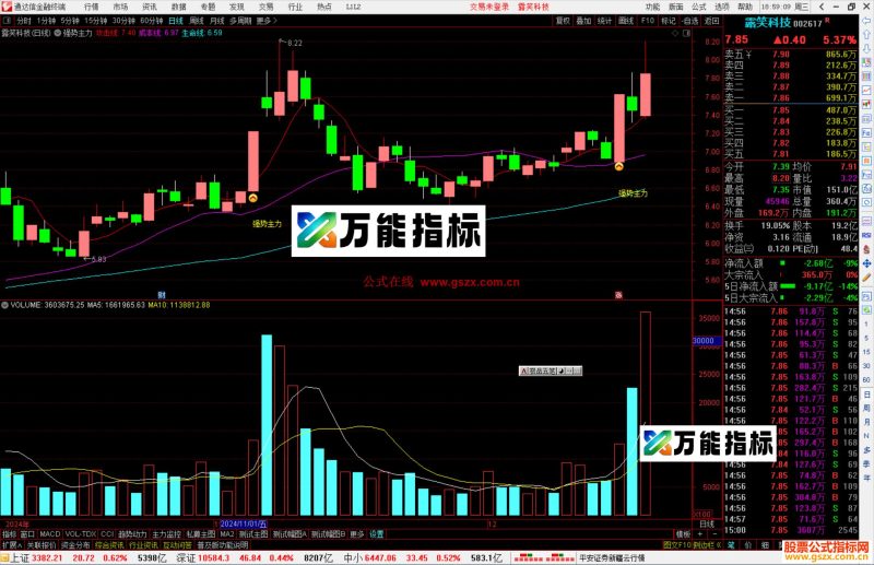 通达信强势主力主图指标公式源码主图-万能指标公式