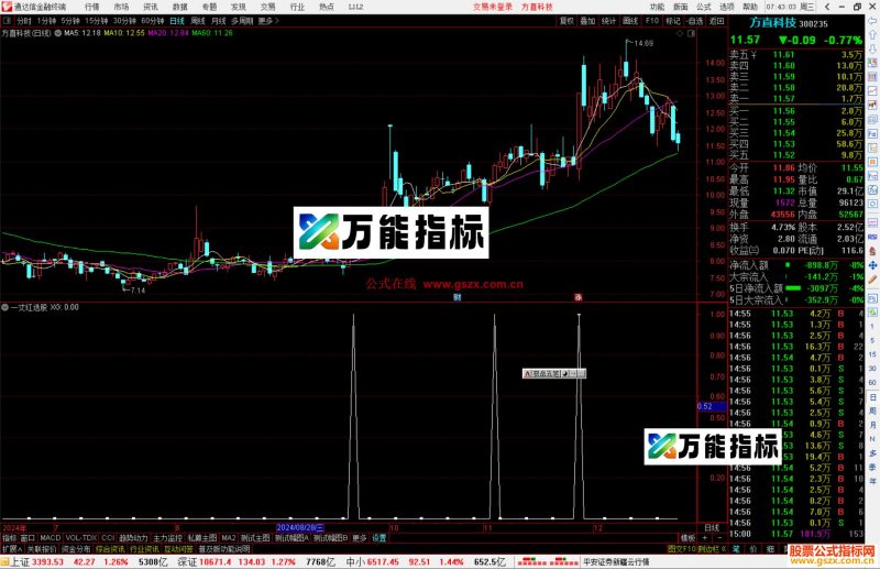 通达信一丈红选股指标公式源码副图-万能指标公式