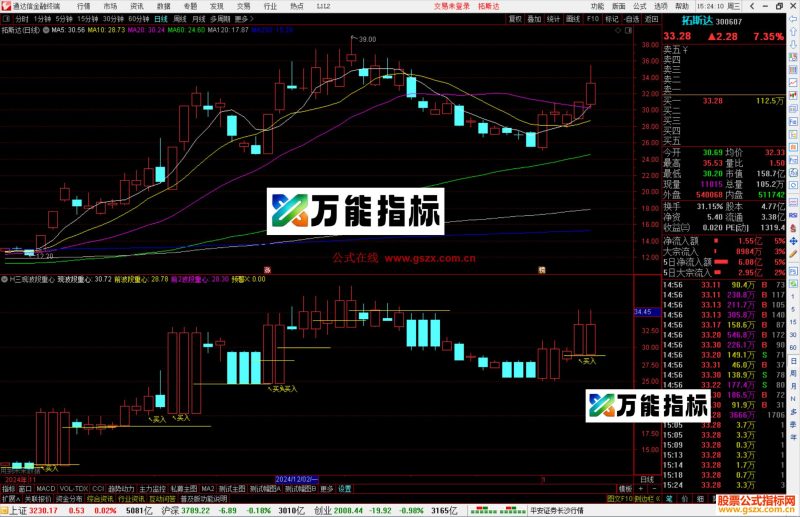 通达信H三观波段重心(前波段重心)指标公的码副图-万能指标公式
