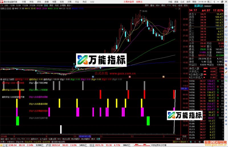 通达信超级主力副图,捕捉蕞强主力源码-万能指标公式