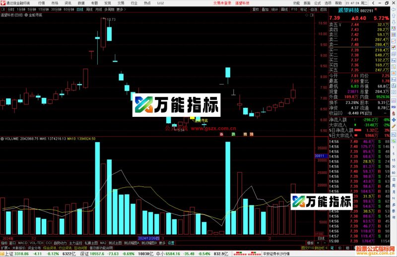 通达信金蛇寻底主图指标公式源码-万能指标公式