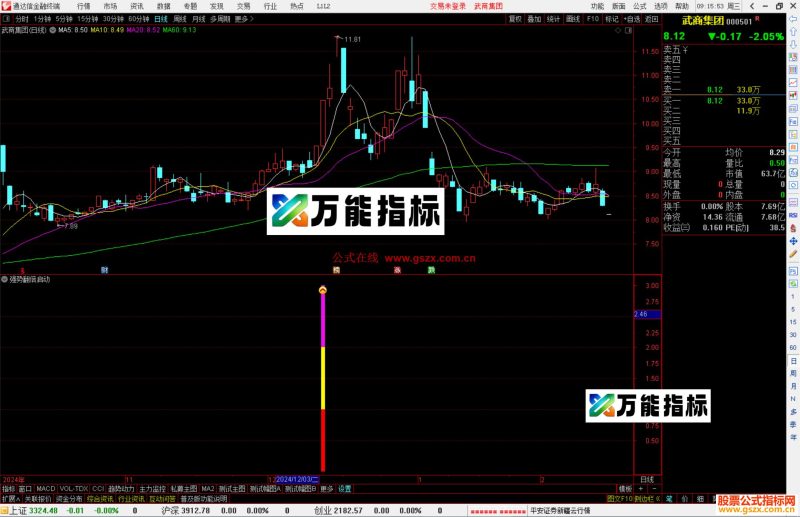 通达信强势翻倍启动指标公式源码副图-万能指标公式