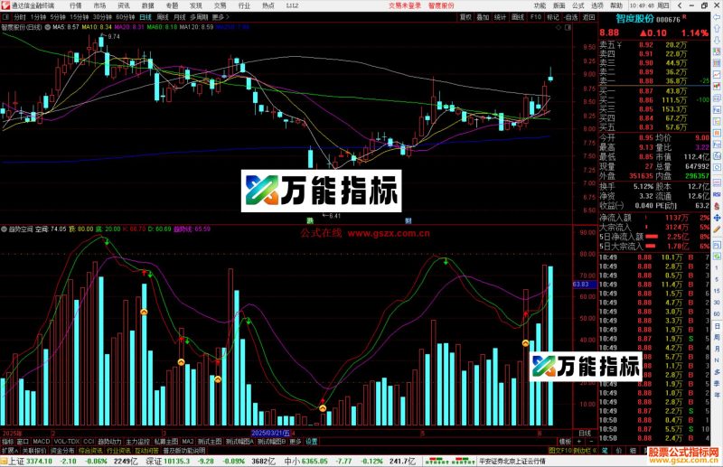 通达信趋势反转共振选股指标公式源码副图-万能指标公式