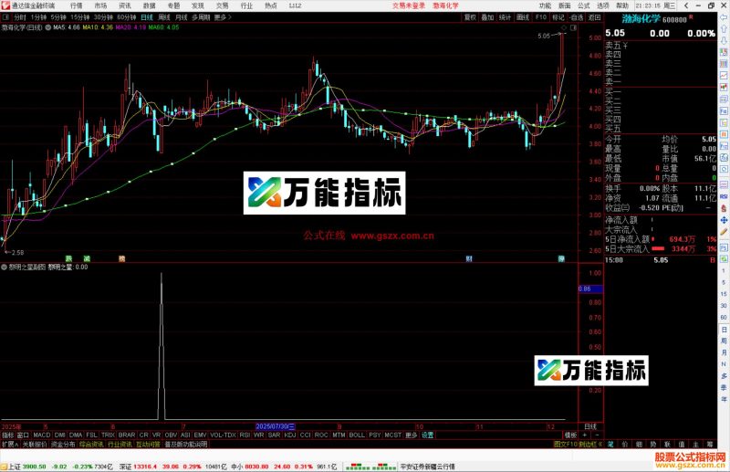 通达信黎明之星选股指标公式副图源码-万能指标公式