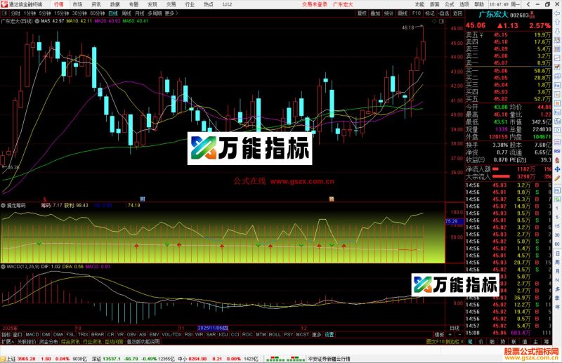 通达信擒龙筹码指标公式副图源码-万能指标公式
