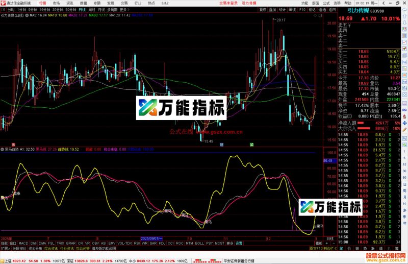通达信黑马趋势指标公式副图源码-万能指标公式