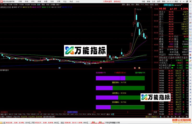 通达信筹码透市指标公式副图源码-万能指标公式