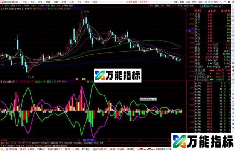 通达信资金流量决策指标公式源码副图 EA-万能指标公式