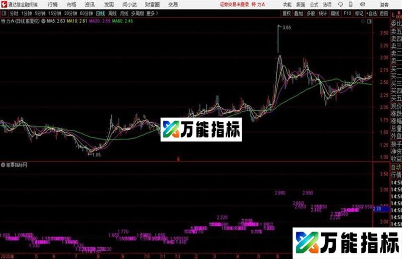 自编的通达信双数显示 源码 EA-万能指标公式