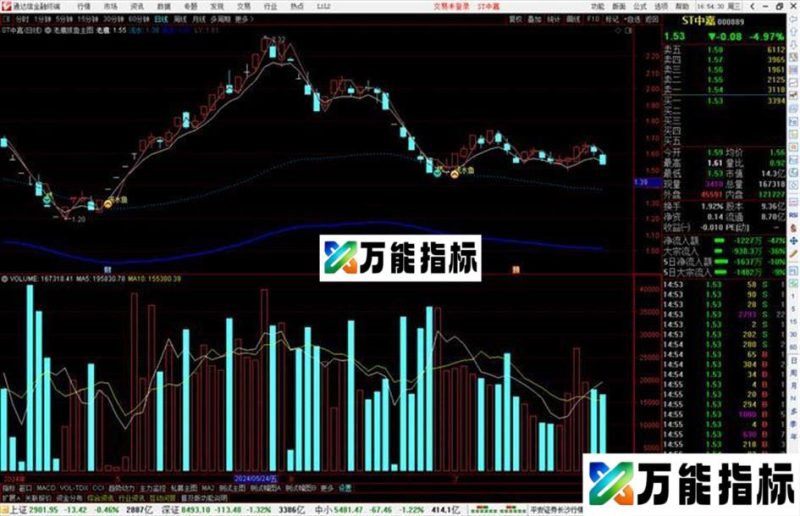通达信老鹰抓鱼主图指标公式源码 EA-万能指标公式