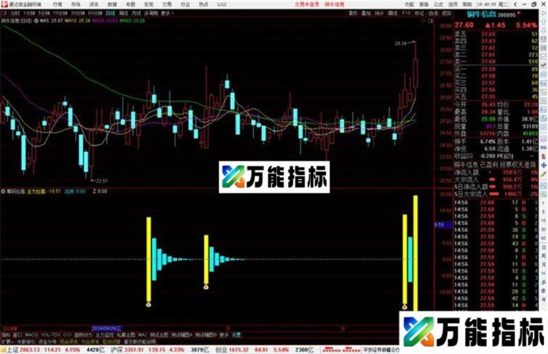 通达信筹码拉高指标公式源码副图 EA-万能指标公式