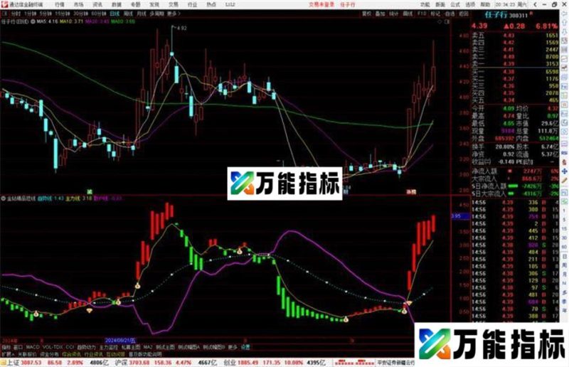 通达信金钻精品短线指标公式源码副图 EA-万能指标公式