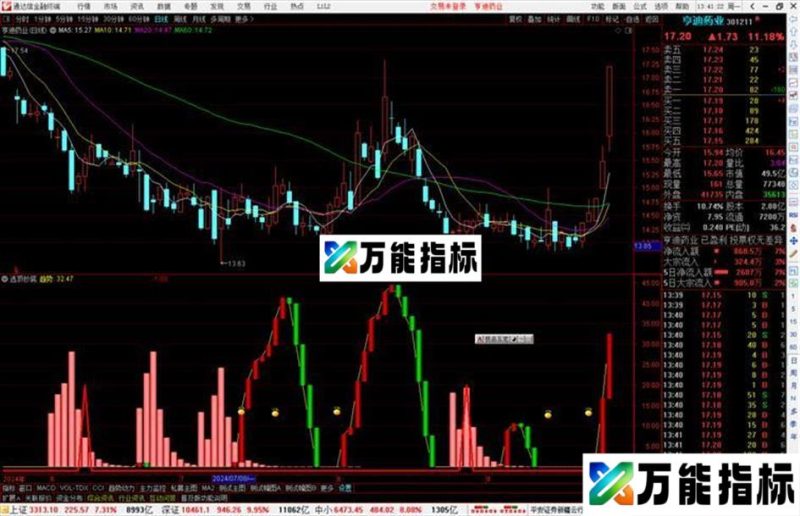 通达信逃顶抄底指标公式源码副图 EA-万能指标公式