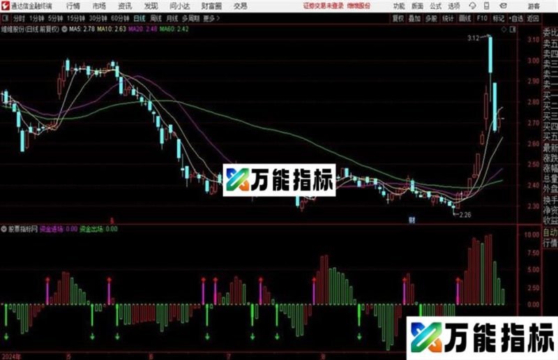 通达信主力资金动向指标 EA-万能指标公式