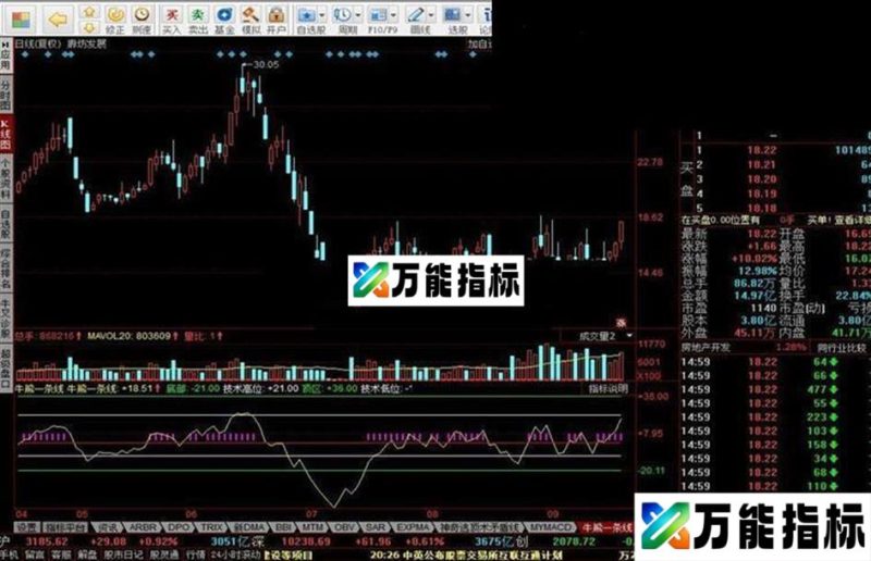 同花顺牛熊一条线源码 EA-万能指标公式